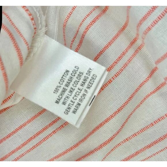 Untuckit New Durfort Cotton Tunic Blouse Top Pink Striped Long Sleeve Size 16 - Picture 5 of 7
